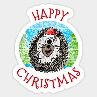 Christmas Hedgehog Wildlife Xmas 2022 Sticker